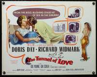 d656 TUNNEL OF LOVE style A half-sheet movie poster '58 Doris Day, Widmark