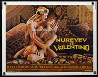 d669 VALENTINO half-sheet movie poster '77 Ken Russell, Rudolph Nureyev