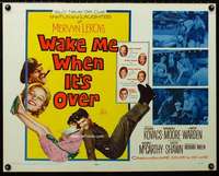 d682 WAKE ME WHEN IT'S OVER half-sheet movie poster '60 Ernie Kovacs