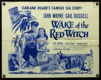 d683 WAKE OF THE RED WITCH half-sheet movie poster R54 John Wayne, Russell