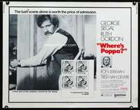 d698 WHERE'S POPPA half-sheet movie poster '70 George Segal, Ruth Gordon