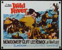d706 WILD RIVER half-sheet movie poster '60 Elia Kazan, Montgomery Clift