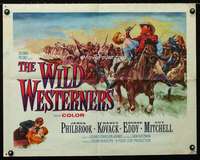 d707 WILD WESTERNERS #1 half-sheet movie poster '62 James Philbrook, Kovack