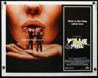 d712 WILLIE & PHIL half-sheet movie poster '80 Ontkean, Margot Kidder