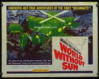 d724 WORLD WITHOUT SUN half-sheet movie poster '65 Jacques-Yves Cousteau
