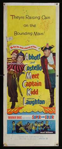 f011 ABBOTT & COSTELLO MEET CAPTAIN KIDD insert movie poster '53