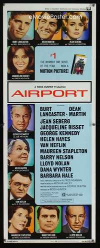 f019 AIRPORT insert movie poster '70 Burt Lancaster, Dean Martin