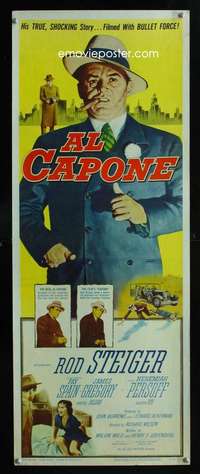 f020 AL CAPONE insert movie poster '59 Rod Steiger, Martin Balsam