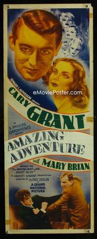 f504 ROMANCE & RICHES insert movie poster '36 Cary Grant, Mary Brian