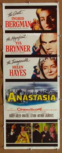 f027 ANASTASIA insert movie poster '56 Ingrid Bergman, Yul Brynner
