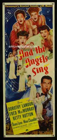 f028 AND THE ANGELS SING insert movie poster '44 Dorothy Lamour