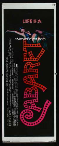 f095 CABARET insert movie poster '72 Liza Minnelli, Bob Fosse