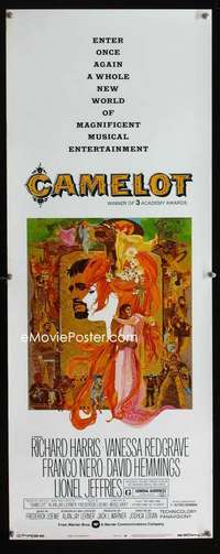 f099 CAMELOT insert movie poster R73 Richard Harris, Bob Peak art!