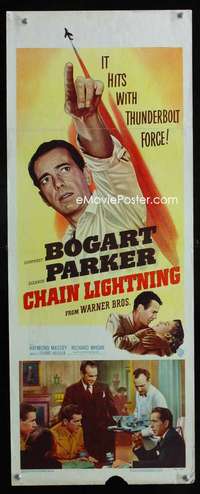 f104 CHAIN LIGHTNING insert movie poster '49 Humphrey Bogart