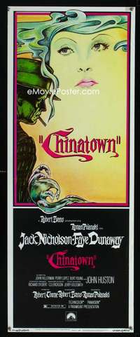 f108 CHINATOWN insert movie poster '74 Jack Nicholson, Roman Polanski