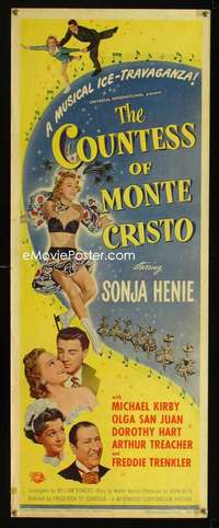 f123 COUNTESS OF MONTE CRISTO insert movie poster '48 Sonja Henie