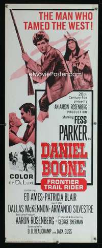 f140 DANIEL BOONE FRONTIER TRAIL RIDER insert movie poster '66
