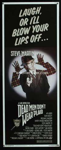f144 DEAD MEN DON'T WEAR PLAID insert movie poster '82 Steve Martin
