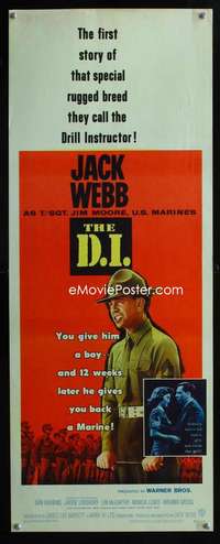 f155 DI insert movie poster '57 Jack Webb, US Marines, Don Dubbins