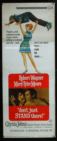 f160 DON'T JUST STAND THERE insert movie poster '68 Mary Tyler Moore