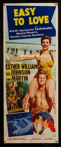 f171 EASY TO LOVE insert movie poster '53 Esther Williams, Van Johnson