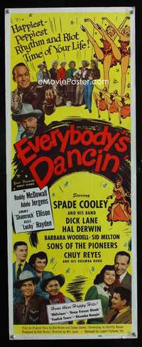 f177 EVERYBODY'S DANCIN' insert movie poster '50 Spade Cooley