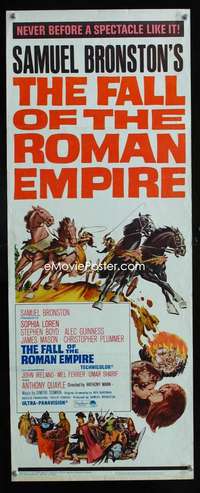 f182 FALL OF THE ROMAN EMPIRE insert movie poster '64 Sophia Loren