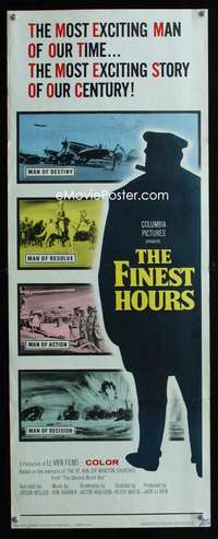 f192 FINEST HOURS insert movie poster '64 Winston Churchill, Welles