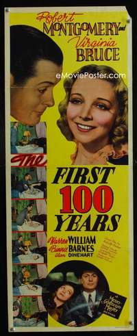 f196 FIRST 100 YEARS insert movie poster '38 Robt Montgomery, Bruce