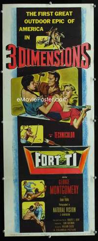 f209 FORT TI insert movie poster '53 Ticonderoga, 5 cool 3-D images!
