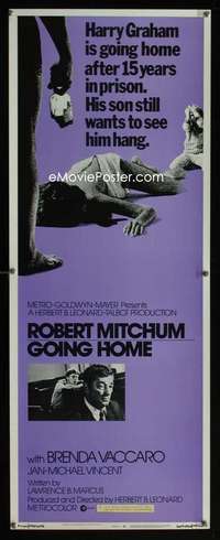f227 GOING HOME insert movie poster '71 Robert Mitchum, Vaccaro