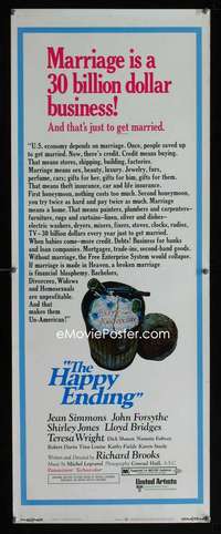 f239 HAPPY ENDING insert movie poster '70 Simmons, Forsythe