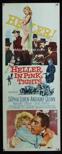 f251 HELLER IN PINK TIGHTS insert movie poster '60 sexy Sophia Loren!