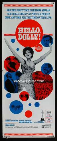 f254 HELLO DOLLY insert movie poster '70 Barbra Streisand, Matthau