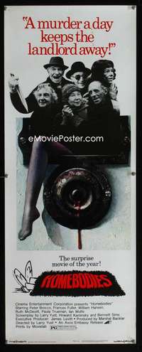 f268 HOMEBODIES insert movie poster '74 murder horror comedy!