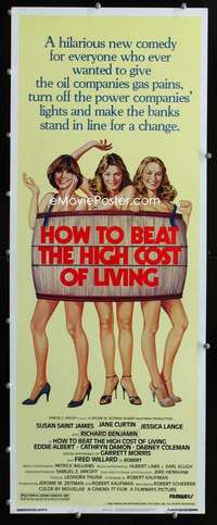 f278 HOW TO BEAT THE HIGH COST OF LIVING insert movie poster '80sexy!