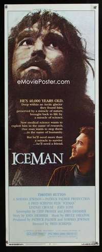 f287 ICEMAN insert movie poster '84 Fred Schepisi, Timothy Hutton