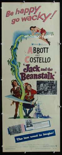 f303 JACK & THE BEANSTALK insert movie poster '52 Abbott & Costello!