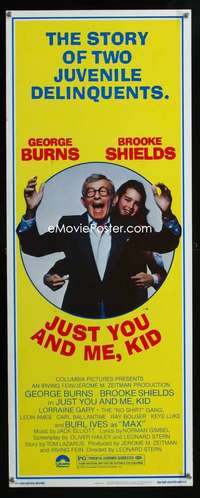 f317 JUST YOU & ME KID insert movie poster '79 Burns, Shields