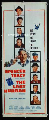 f334 LAST HURRAH insert movie poster '58 John Ford, Spencer Tracy