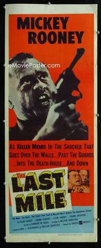 f335 LAST MILE insert movie poster '59 Mickey Rooney on death row!