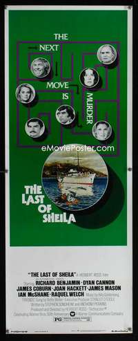 f336 LAST OF SHEILA insert movie poster '73 Cannon, Tanenbaum art!