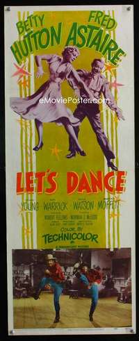 f345 LET'S DANCE insert movie poster '50 Fred Astaire, Betty Hutton