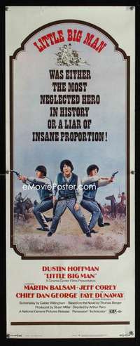 f348 LITTLE BIG MAN insert movie poster '71 Dustin Hoffman, Penn
