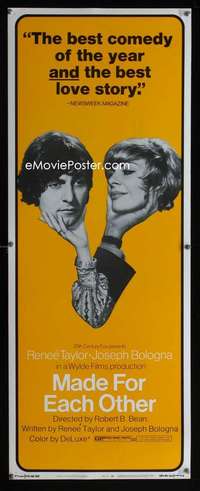 f365 MADE FOR EACH OTHER insert movie poster '71 Renee Taylor