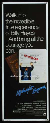 f388 MIDNIGHT EXPRESS insert movie poster '78 Oliver Stone,Alan Parker
