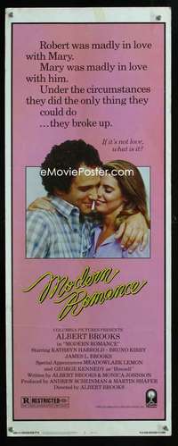 f396 MODERN ROMANCE insert movie poster '81 Albert Brooks, Harrold