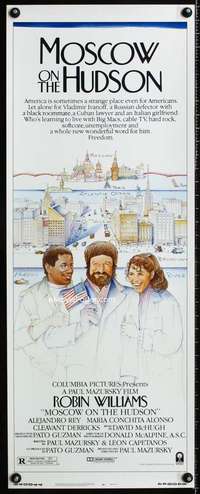 f399 MOSCOW ON THE HUDSON insert movie poster '84 Robin Williams