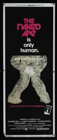 f416 NAKED APE insert movie poster '73 Desmond Morris by Hugh Hefner!