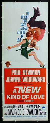 f425 NEW KIND OF LOVE insert movie poster '63 Paul Newman, Woodward